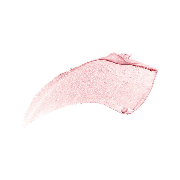 Rosy pink highlighter swatch with shimmery, creamy texture
