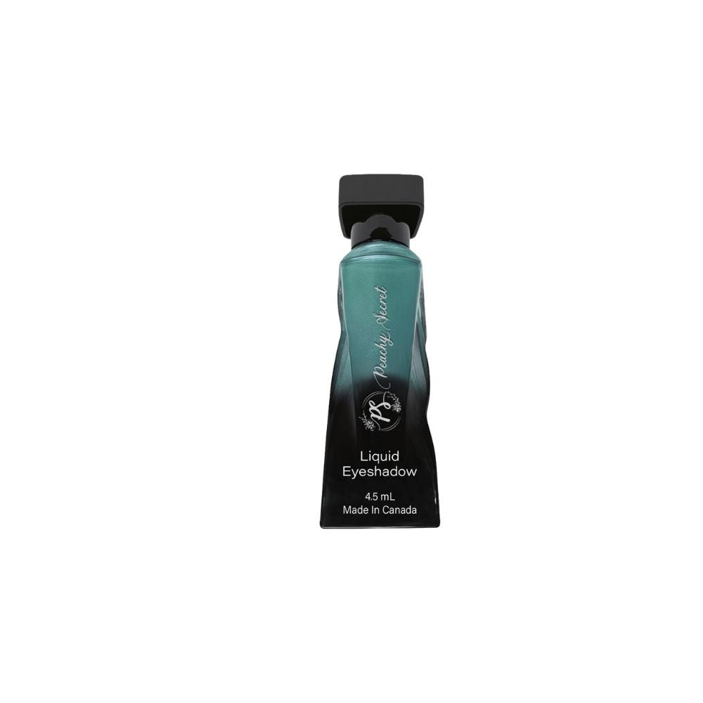Liquid eyeshadow bottle in teal-green