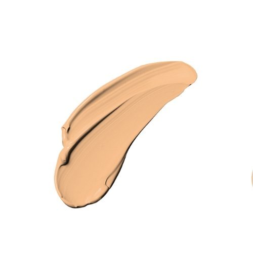 Light gold beige liquid concealer swatch with shiny finish
