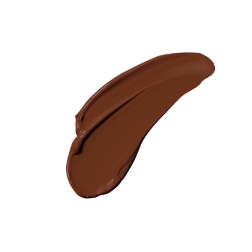 Reddish-brown liquid concealer swatch with smooth curved edge