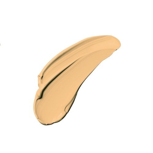 Light creamy beige liquid concealer swatch with glossy rounded line