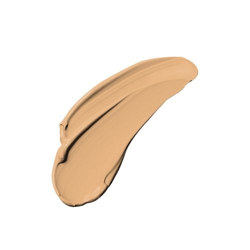 Warm beige liquid concealer swatch with smooth wide curved swipe