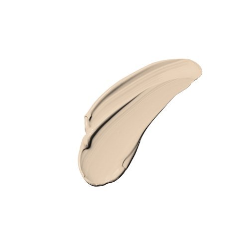 Cream beige liquid concealer swatch in a glossy curved strip