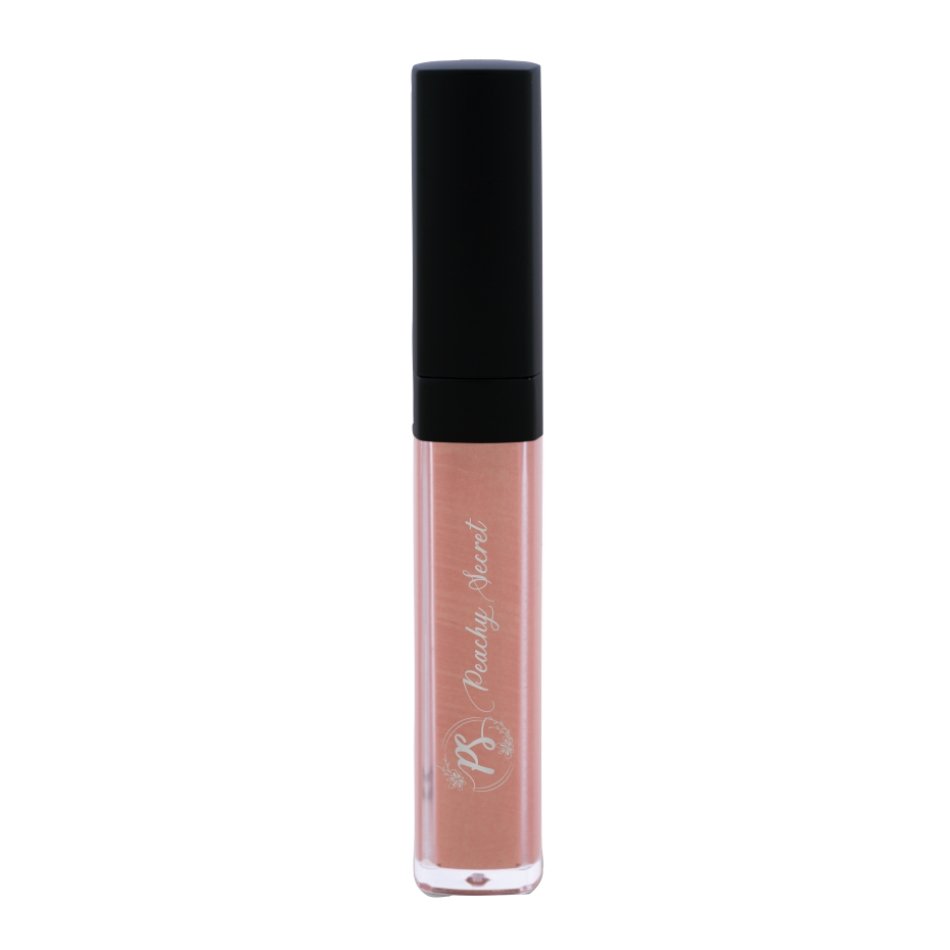 Matte liquid lipstick in nude-brown tube with black cap
