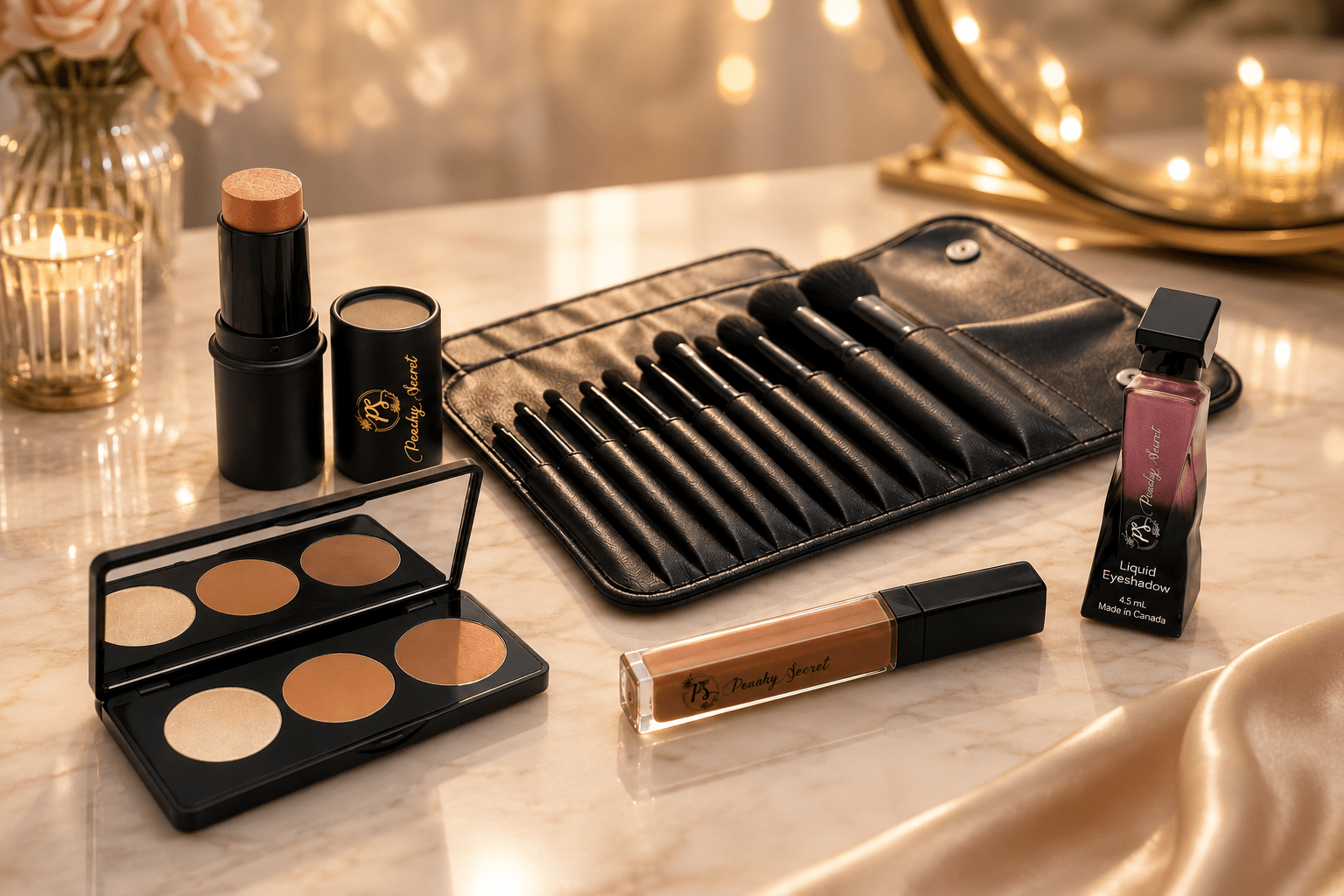 12-Pc. Ultimate Beauty Makeup Brush Set - Peachy Secret
