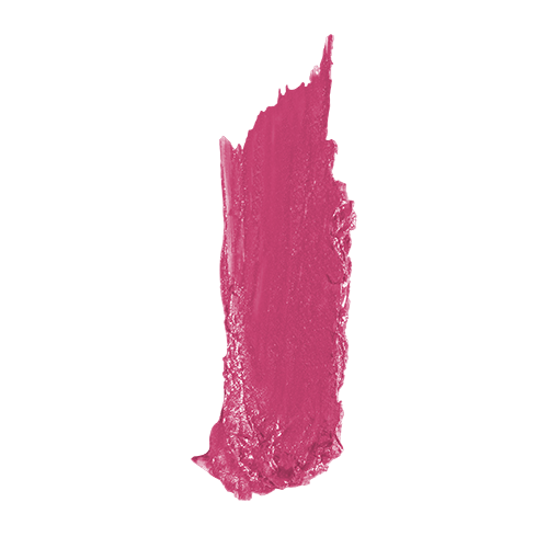 Pink lip color swatch with glossy satin finish