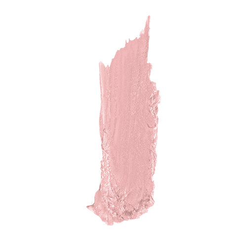 Light pink lip color swatch with glossy satin finish