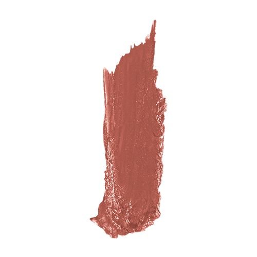 Warm peach lipstick swatch on skin