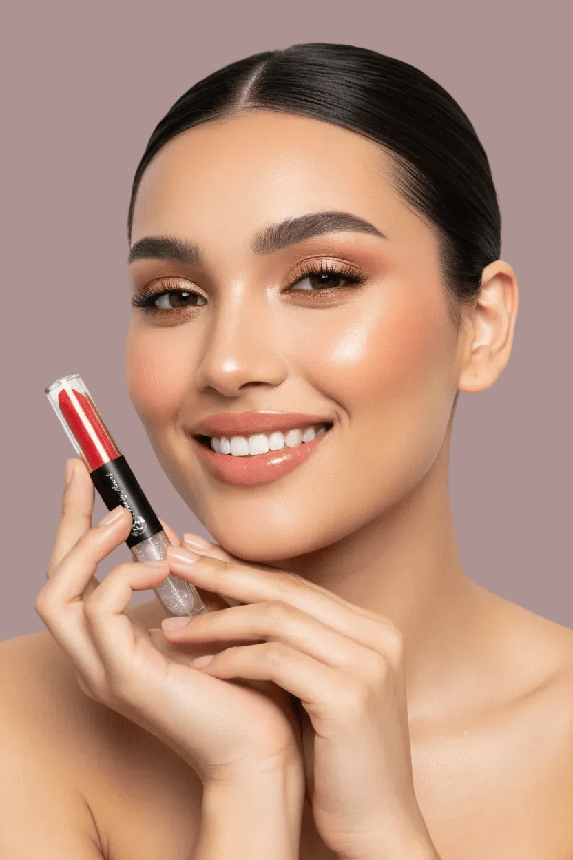 Custom Dual-Ended Liquid Lipstick & Gloss - Peachy Secret