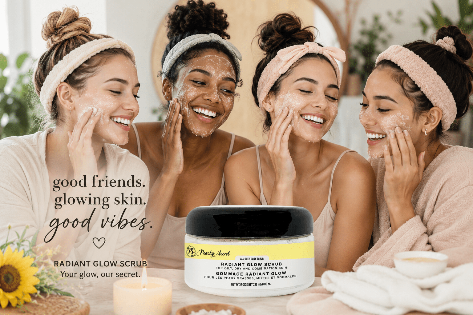 Radiant Glow Scrub: Skin-Reviving Exfoliator for a Luminous Complexion - Peachy Secret