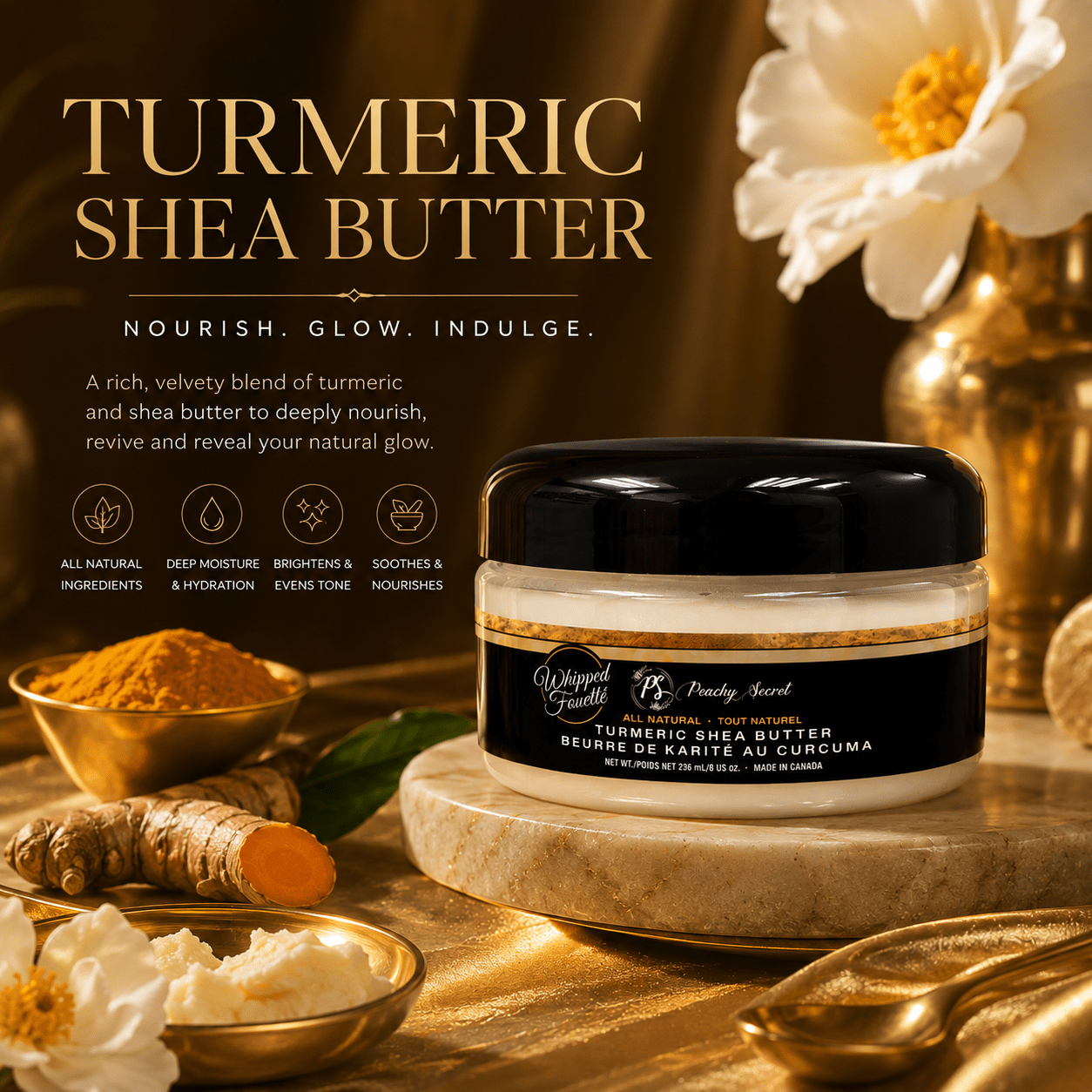 Turmeric Shea Butter: Your Ultimate Luxurious Skin Moisturizer - Peachy Secret